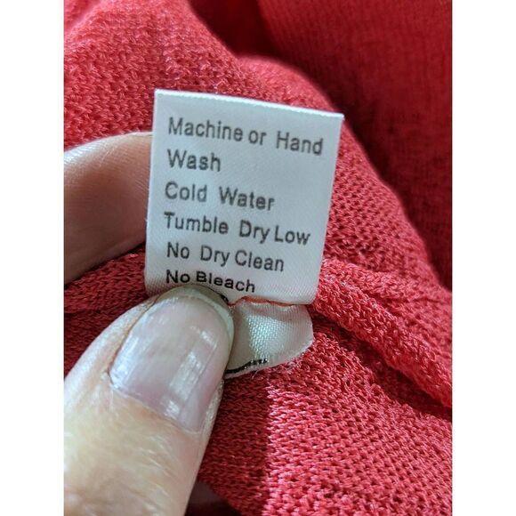 Ming Wang Women's Size S Coral Cardigan With White Trim - Picture 6 of 6